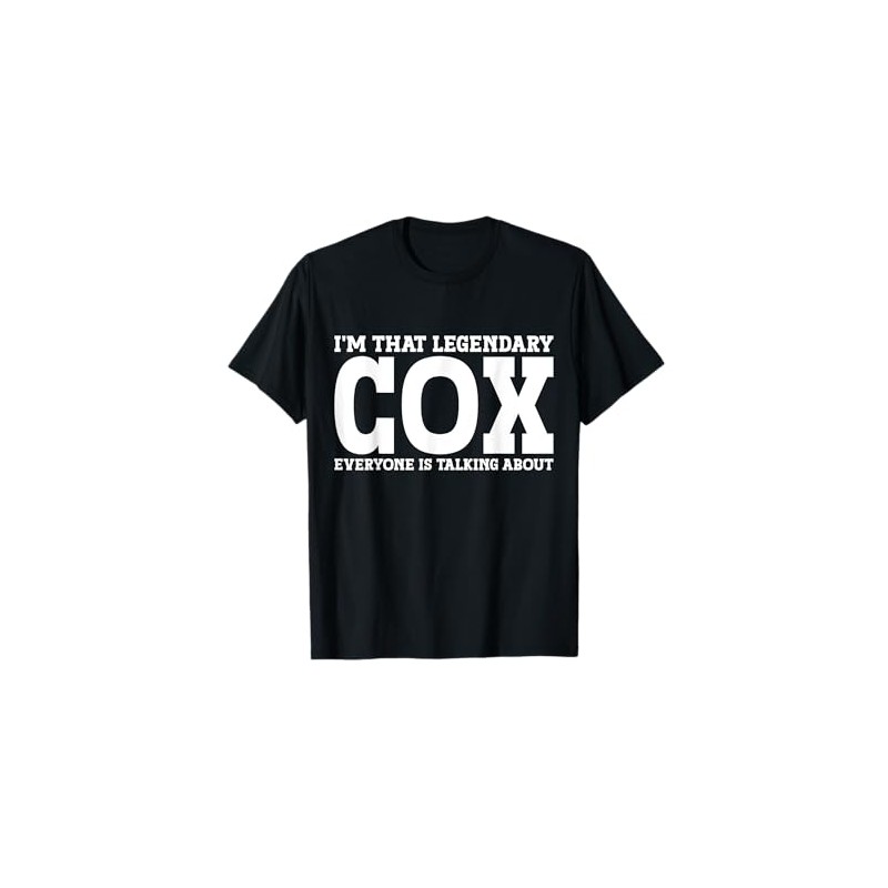 Cox Surname Funny Team Family Last Name Cox T-Shirt
