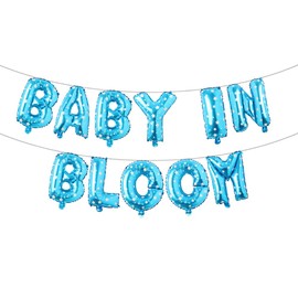Baby in Bloom Balloons Baby in Bloom Banner Baby In Bloom Baby Shower Decorations Baby In Bloom Backdrop Floral Baby Shower Decorations (BABY IN BLOOM Blue Star)