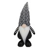 17" Black and White Plush Knit Gnome Christmas Figure1
