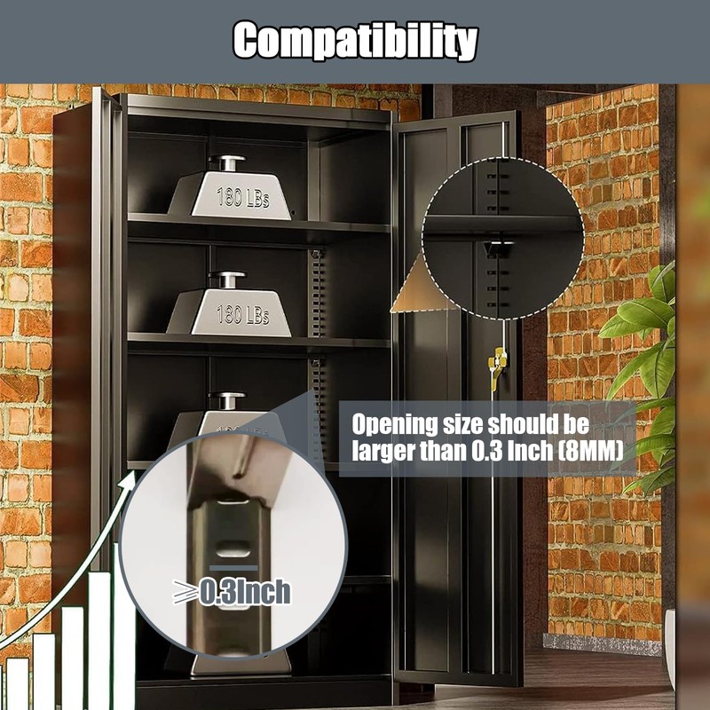Shelf Clips - Metal Shelf Clips for Adjustable Shelves Compatible