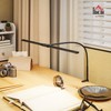 HOMCOM LED Desk Lamp with Clamp, Double Head Table Lamp