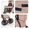 Double Pet Stroller for Dogs and Cats, One-Hand Foldable with