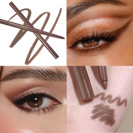 Longwear Waterproof Eyeliner Pencil – Light Brown, Retractable, Smudge-Proof, Transfer-Resistant, Highly Pigmented, Smooth Glide, All-Day Wear