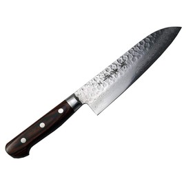 Takayuki Sakai V Gold No. 10 Damascus 17 Layer Hammer Santoku Type
