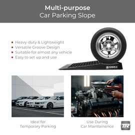 Tomioka Racing Super Slopes Low Profile Car Service Ramps Pair with Anti-Slip Pads, Perfect for Raise Lowered Car Oil Changes, Lift Vehicle Maintenance, & Jack Support