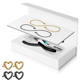 Kwkppz Permanent Bracelet Kit – 4 Pcs Locking Heart Clasp DIY Bracelet Set for Couples, Friendship, and Family – Unique Gift for Anniversary, Valentine's Day, Birthday – His & Hers Matching Jewelry