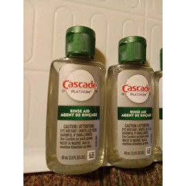 Cascade 4X NEW Cascade PLATINUM Power Dry Dishwasher Rinse Aid  2 OZ. BOTTLES 8 OZ TOTAL