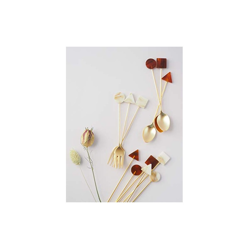 高桑金属 アクリルカトラリー ブロック ベッコウ スプーン シカク