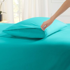 Empyrean Bedding King Size Pillows Cases Set of 2 - Soft Brushed Microfiber Hypoallergenic Pillow Cases - 2 Pack Premium Luxury Hotel King Size Pillowcase - Teal Blue