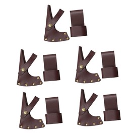 Kisangel 5 Sets Axe Cover Protective Case for Camping Axe Pu Hatchet Cover Portable and Durable