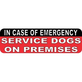 StickerTalk Service Dogs on Premises Vinyl Sticker, 10 inches by 3 inches