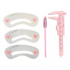 Xiaoya Kit Para Diseño De Cejas Plantillas + Medidor + Cepillo