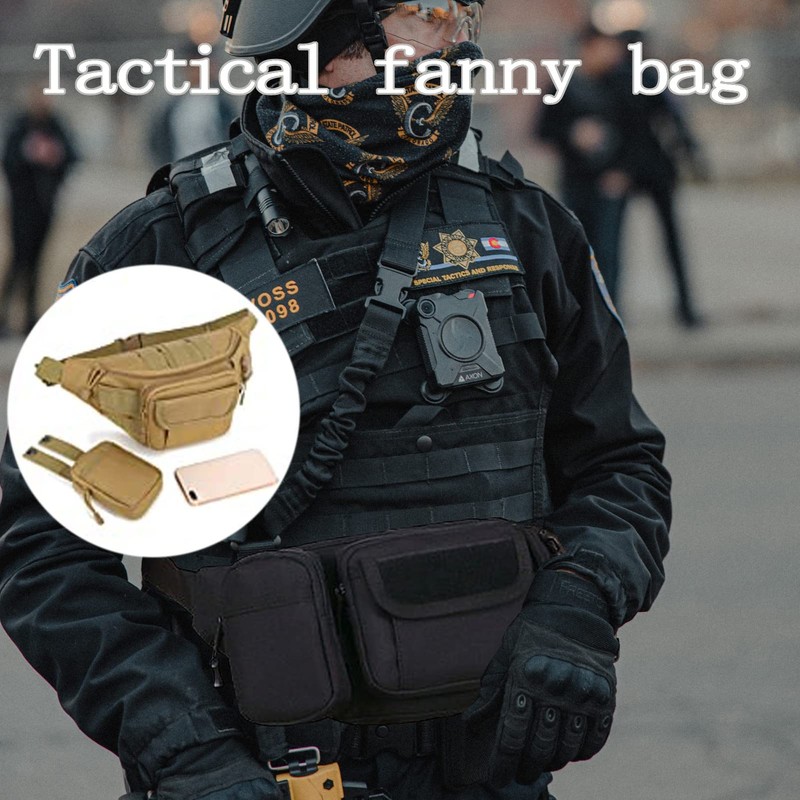 Rouinek Tactical Fanny Pack Military Waist Bag Pack Utility Hip