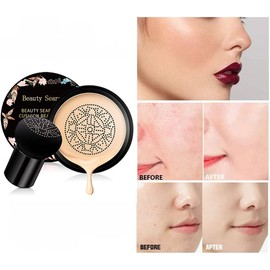 Beauty Glazed Mushroom Head Air Cushion CC Cream Foundation Cover Concealer Makeup Moisturizing Brightening Pigment Liquid Foundation, Even Skin Tone Makeup Base BB # 03 Nude