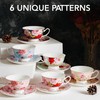 BTaT- Tea Cups and Saucers, Set of 6, 8 oz,