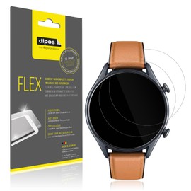 dipos FLEX 2x Schutzfolie klar passend für Motsfit Smartwatch 1.56 Zoll, 100% Displayabdeckung, Anti-Shock, Fingerprint Kompatibel, Case-Friendly, Full Cover Displayschutz Folie