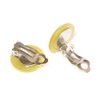Idin Clip-on Earrings - Yellow glass with cat eye effect