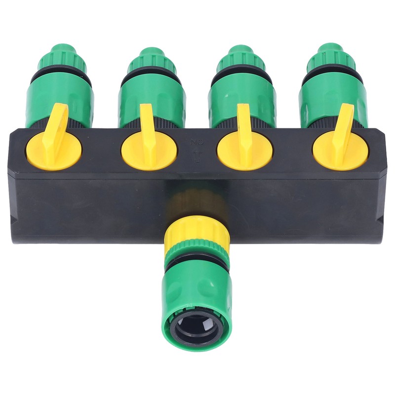 Water Hose Splitter ABS Material 4 Way Stainless Durable Garden