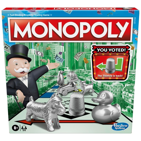 Monopoly Game, Family Board Game for 2 to 6 Players, Monopoly Board Game for Kids Ages 8 and Up, Package May Vary