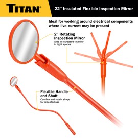 Titan 71101 22-Inch Insulated Flexible Inspection Mirror