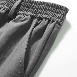 IDEALSANXUN Big and Tall Pants for Men Lounge Pants Men with Pocket (34W x 32L, Dark Grey/Twill)