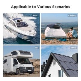 50W Flexible Solar Panel,50 Watt 12V Small Solar Panel, Callsun 23% High Efficiency 182 PERC IP68 Waterproof ETFE RV Solar Panels for Offgrid RV Living Camping Campervans Boat (Black)