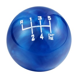 Abfer 6 Speed Shift Knob Upper Left R Gear Shift Knobs Manual Ball Stick Shifting Handle Fit for Car Vehicles (Blue)