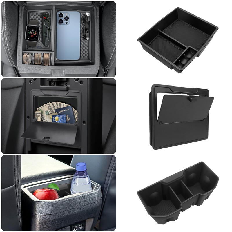 TIEZFUL Center Console Organizer Combo Compatible with Toyota Tacoma 2024