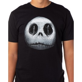 The Nightmare Before Christmas Shirt Mens Jack Sally in Skeleton Eyes Tee (Large)