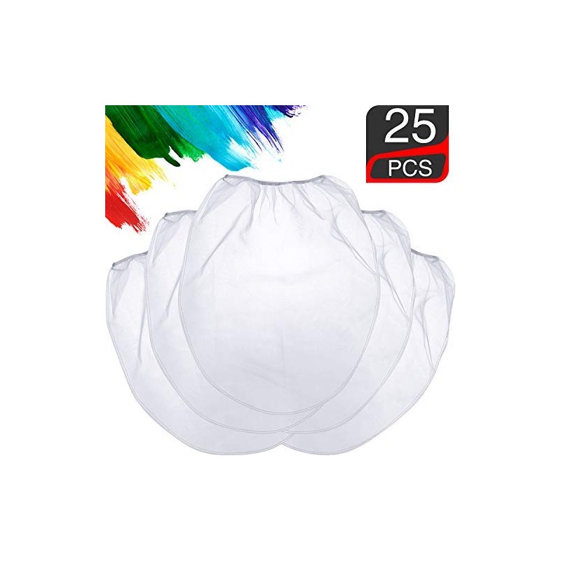 25 Pcs 5 Gallon Elastic Top Paint Strainer Bags White