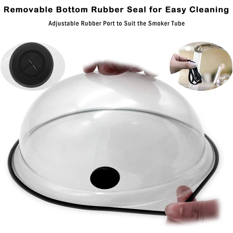 TMKEFFC Smoking Cloche Dome Cover 10 inch Lid for Smoke