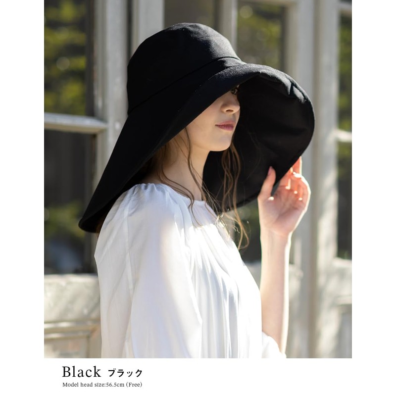 Loo&c Wide Brim Grande UV Hat, 100% Light Protection, Long