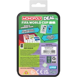 Hasbro Monopoly Deal Card Game FIFA World Cup 2026 Soccer Edition for Kids & Families, Ages 8+