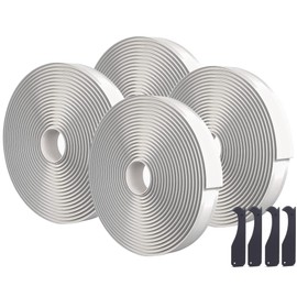 Oleitodh Butyl Seal Putty Tape White1 Inch x 120 Feet(4 Pack),Leak Proof Butal Tape for RV Repair, Window, Boat Sealing, Glass and EDPM Rubber Roof Patching