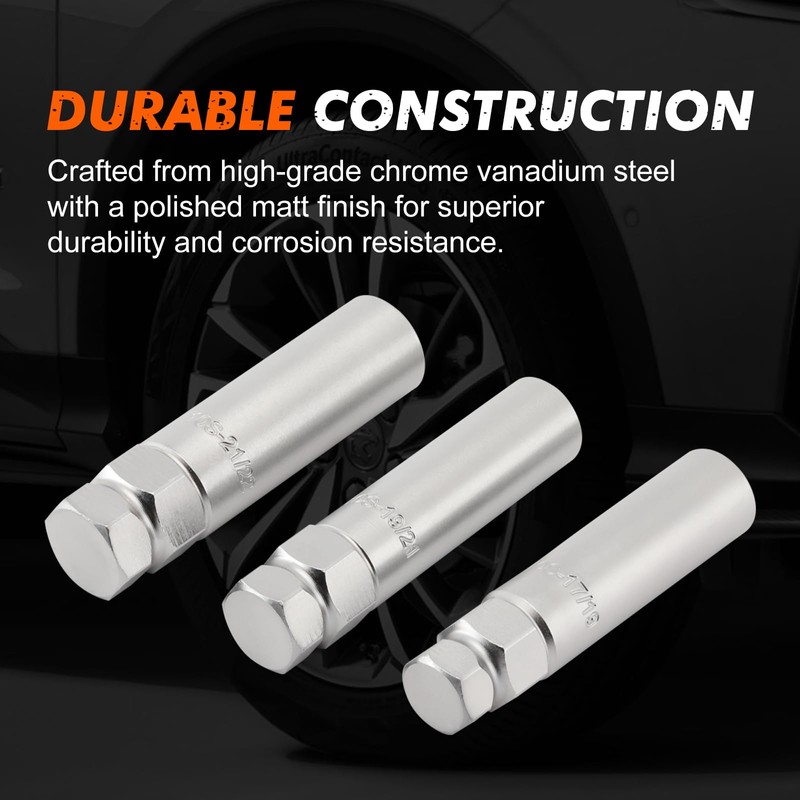 CASOMAN 3-Piece 10 Spline Lug Nut Key Set, Wheel Lock