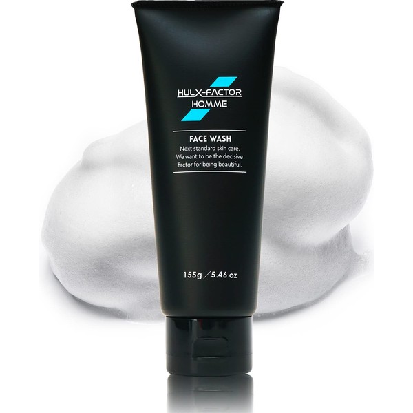 Hulk Factor Homme Men's Facial Cleansing Foam, Dense Foam, Hypoallergenic,