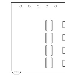 Carstens - Heavy Duty Doctors' Orders Plastic Ring Binder Dividers, Bottom Tab, 1/9 Cut, Tab 1 Position, US Letter, Pack of 10, (8260-13) - Ideal Medical Chart Dividers for 3 Ring Binders