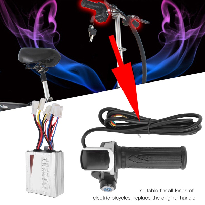 36V 500W E Bike Scooter Brushed Motor Controller Kit LCD