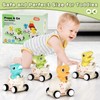 AIQI Dinosaur Toy Car, Set of 4 Car Toys from