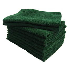 《HT-DG10 Quick Drying Thin Type》Hand Towel Set of 10 Dark Green