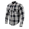 Milwaukee Leather Men's Plaid Flannel Biker Shirt with CE Approved