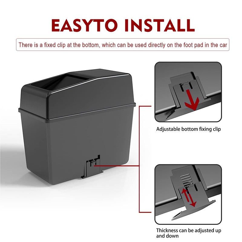 GKmow 1 Pack Car Trash Can with Lid, 8.2" x