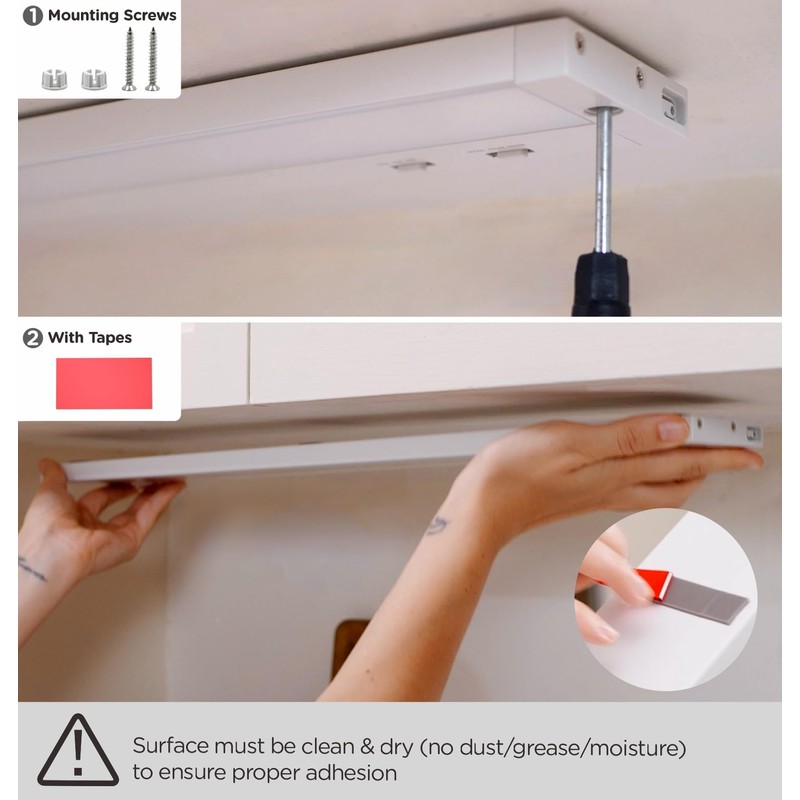 Tonlesm 12 Inch Under Cabinet Lighting Plug in, 7W 120V