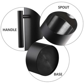 Stainless Steel Water Pitcher Black Metal Pitcher with Ice Guard Cold Drinking Carafe Jug for Juice, Beer, Milk, Ice Tea or Other Beverage by MUGLIO (53oz)