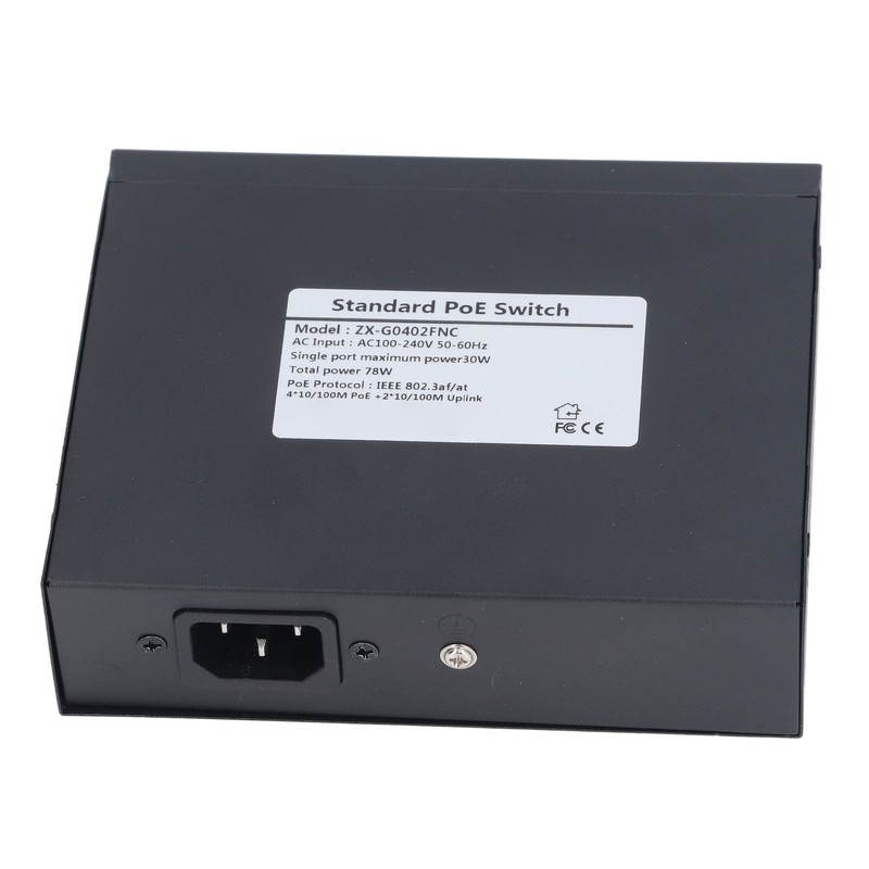 6 Port PoE Switch 1.2Gbps Ethernet Switch Unmanaged Plug and