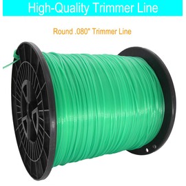 KAKO Round .080" Trimmer Line .080" String Trimmer Line .080 Inch Nylon String Lawn Trimmer Line for String Trimmer Weed Trimmer 5-Pound,2000-ft Length String Trimmer Line in Spool (Blue)