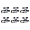 SUNGATOR 6-Piece Straight Stop Valves, 3/8" Compression X 1/2" PEX,
