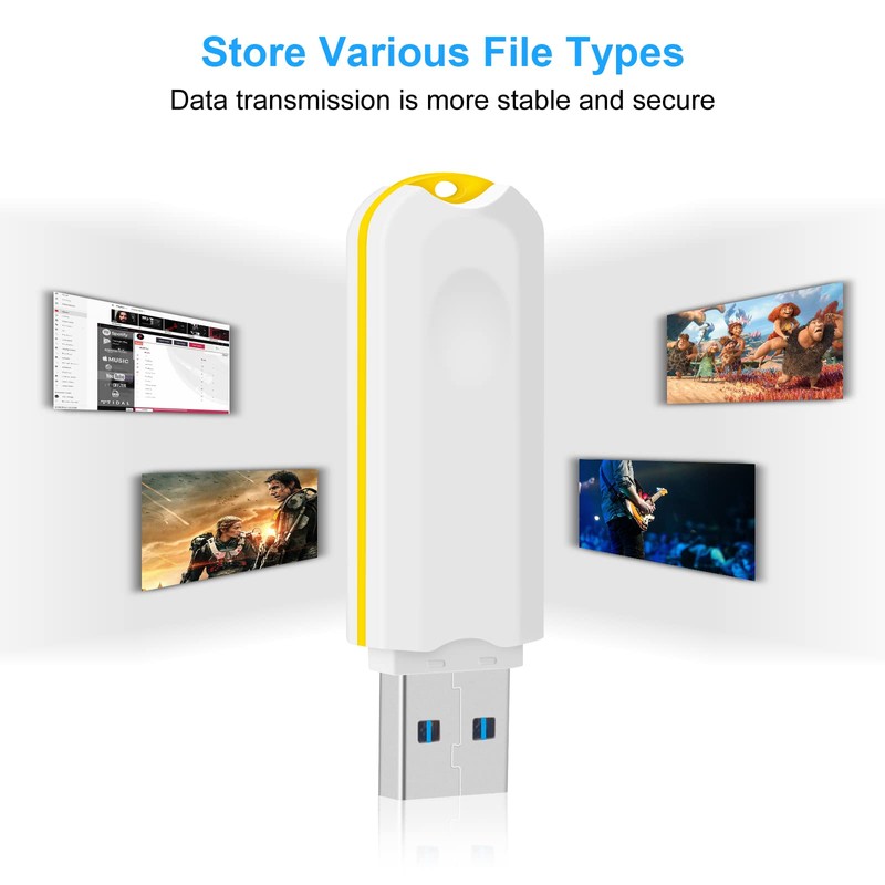 BorlterClamp 64GB USB Stick USB 3.0 Flash Drive Portable Memory