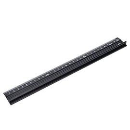 Regla de Corte Tipo L Reglas de Medición Lineal de Aluminio Regla de Metal de Aleación Herramienta de Dibujo de Medición con Tira de Goma para Medir C