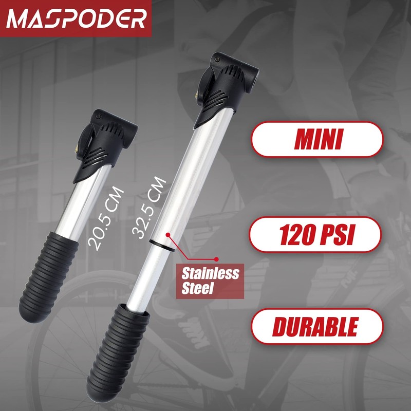 MASPODER Bike Tool Kit, Bike Saddle bag with Bike Pump